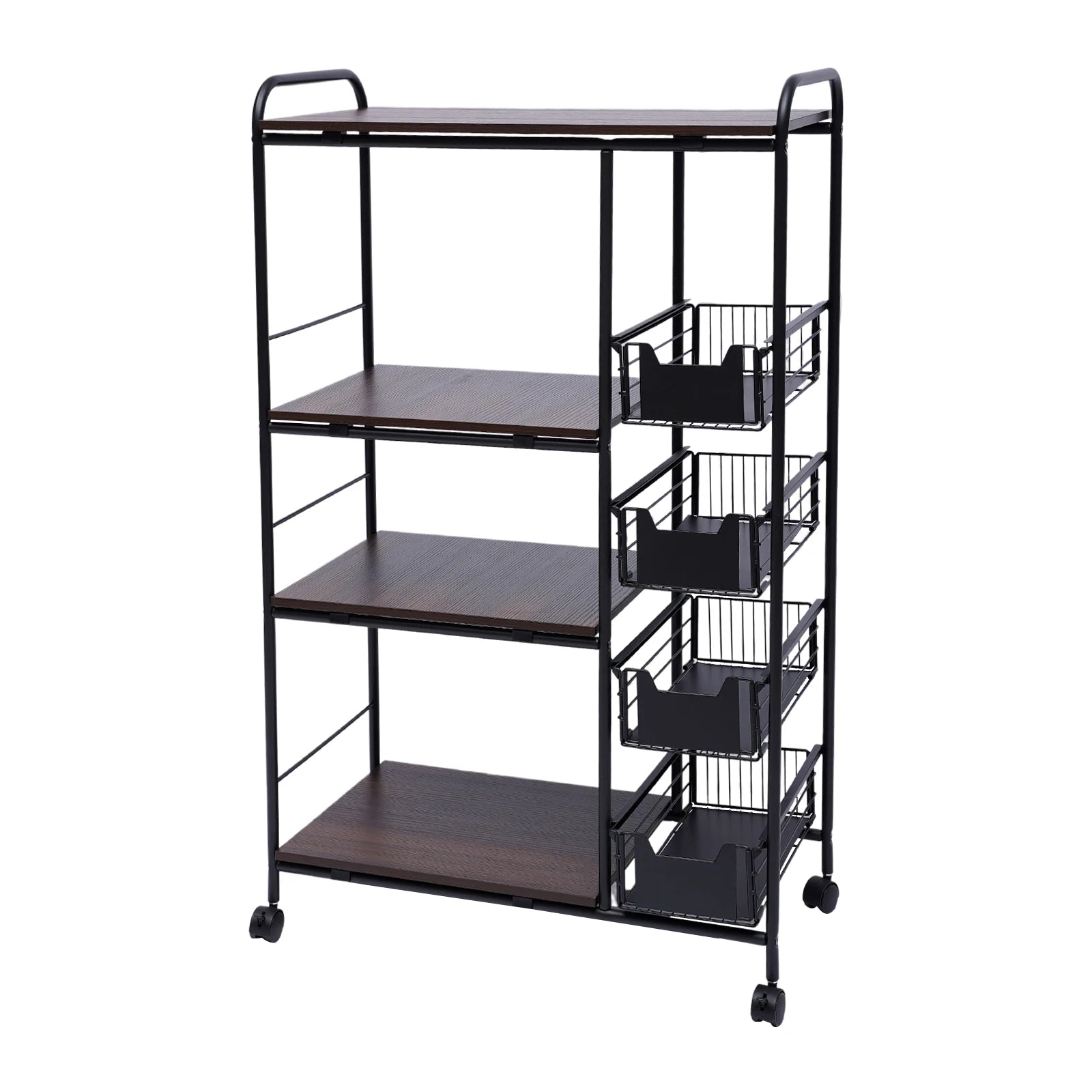 4 Tier Cart Microwave Oven Rack Utility Workstation Stand Shelf Storage Holder